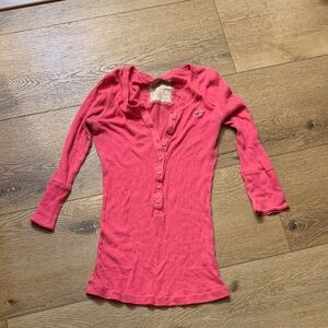 Hollister Coral Long Sleeve Top